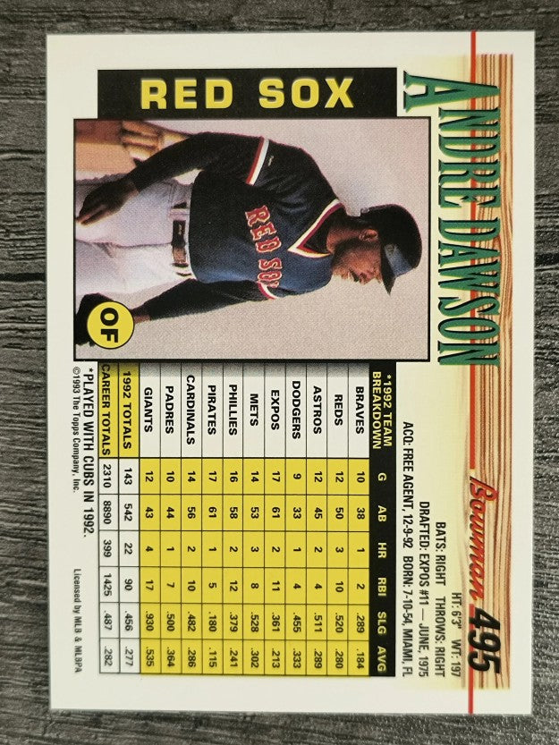 1993 Bowman #495 Andre Dawson