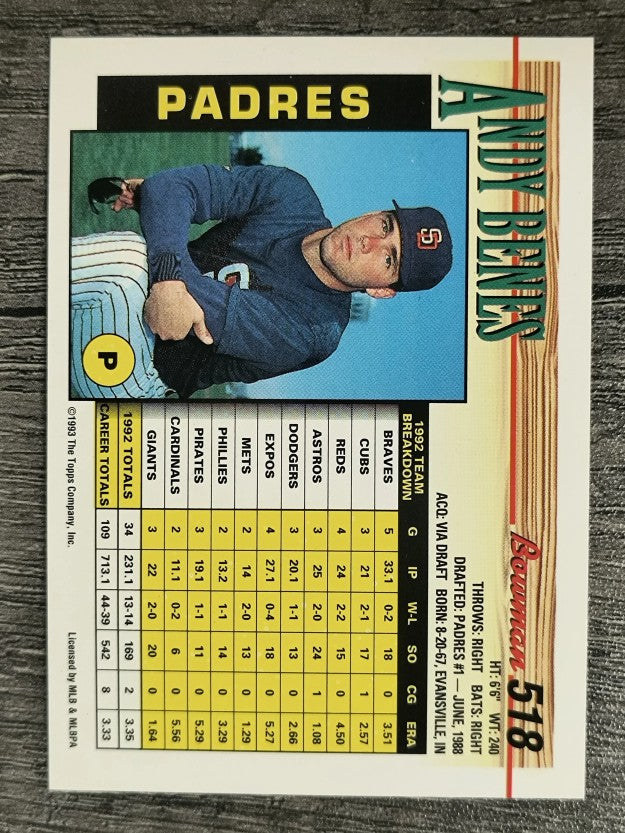 1993 Bowman #518 Andy Benes
