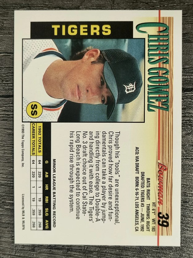 1993 Bowman #39 Chris Gomez RC