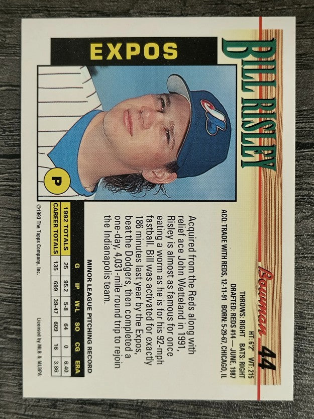 1993 Bowman #44 Bill Risley
