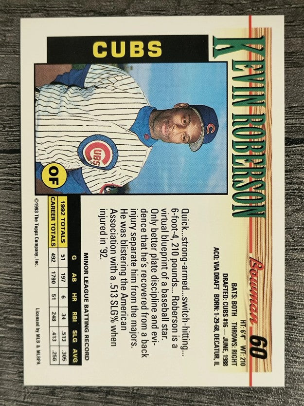 1993 Bowman #60 Kevin Roberson RC