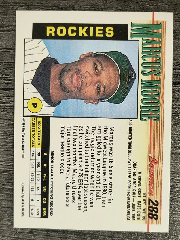1993 Bowman #288 Marcus Moore RC