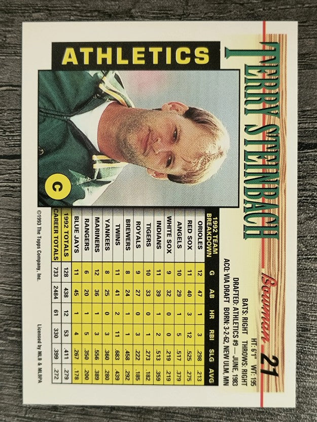 1993 Bowman #21 Terry Steinbach