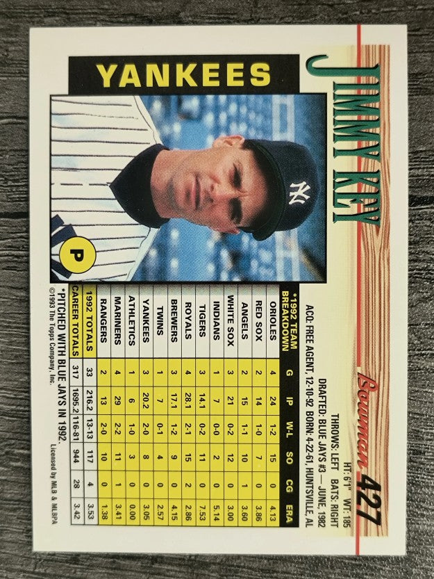 1993 Bowman #427 Jimmy Key