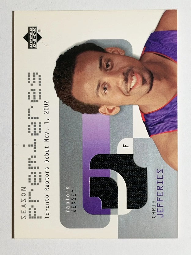 2002-03 Upper Deck Season Premier Jerseys #JEP Chris Jefferies