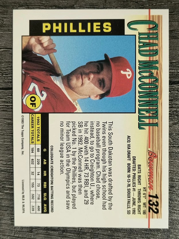 1993 Bowman #132 Chad McConnell