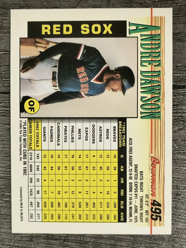 1993 Bowman #495 Andre Dawson