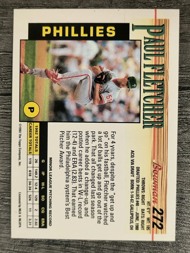 1993 Bowman #272 Paul Fletcher RC