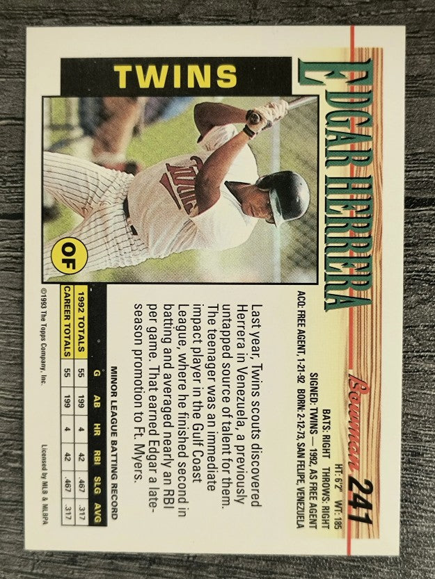 1993 Bowman #241 Edgar Herrera RC
