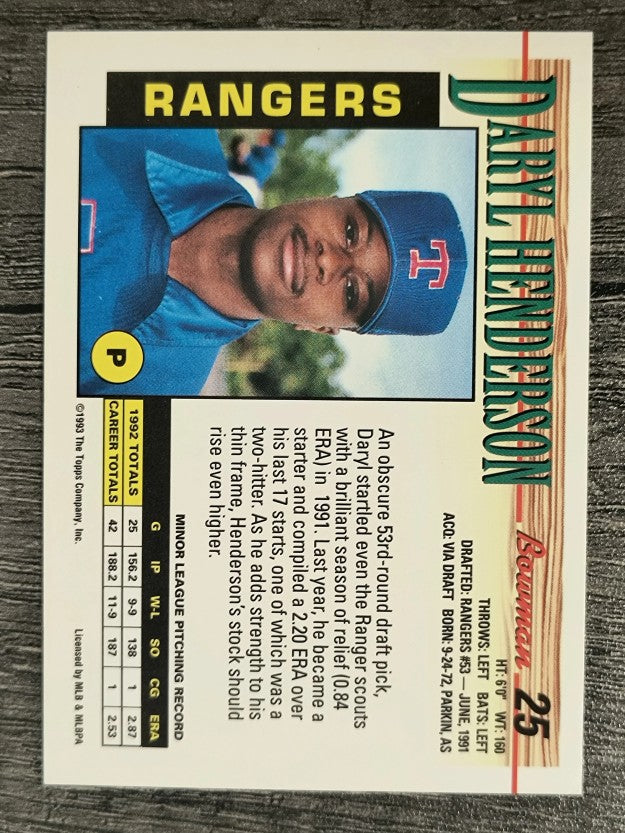 1993 Bowman #25 Daryl Henderson RC
