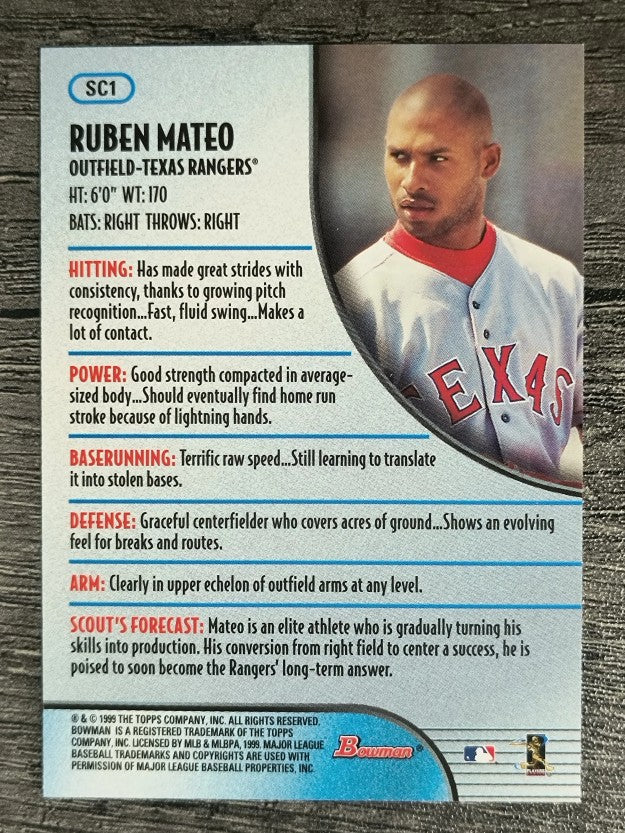 1999 Bowman Scout's Choice #SC1 Ruben Mateo