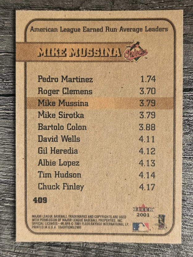2001 Fleer Tradition #409 Mike Mussina LL