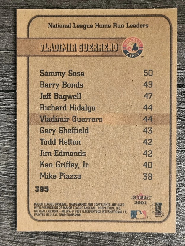 2001 Fleer Tradition #395 Vladimir Guerrero LL