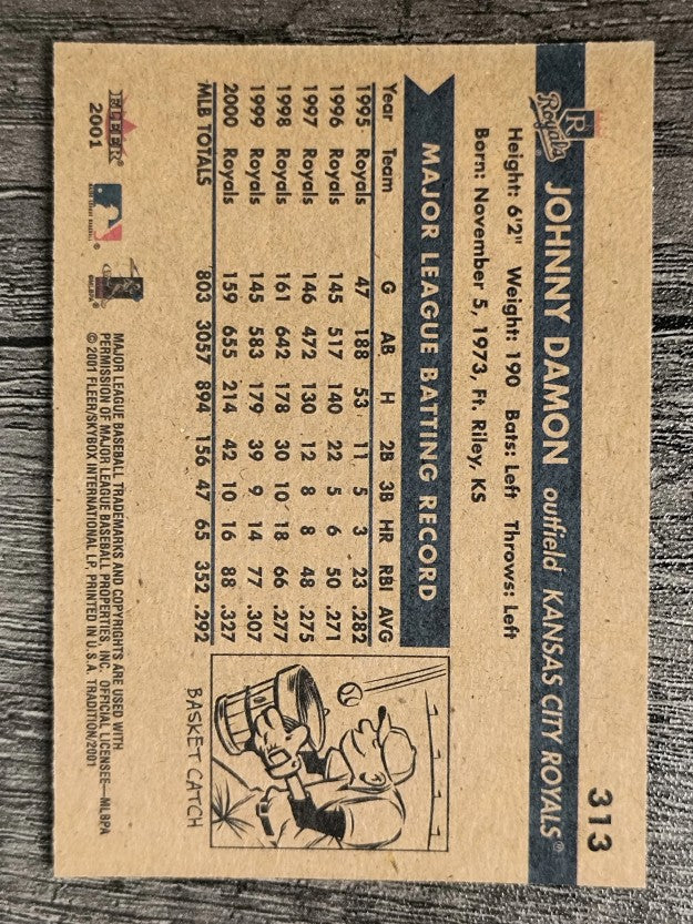 2001 Fleer Tradition #313 Johnny Damon