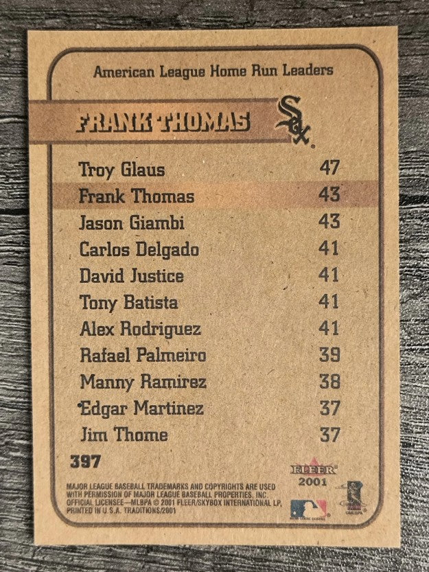 2001 Fleer Tradition #397 Frank Thomas LL