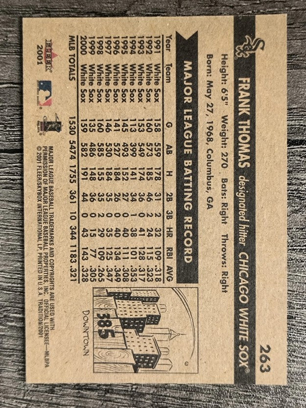2001 Fleer Tradition #263 Frank Thomas