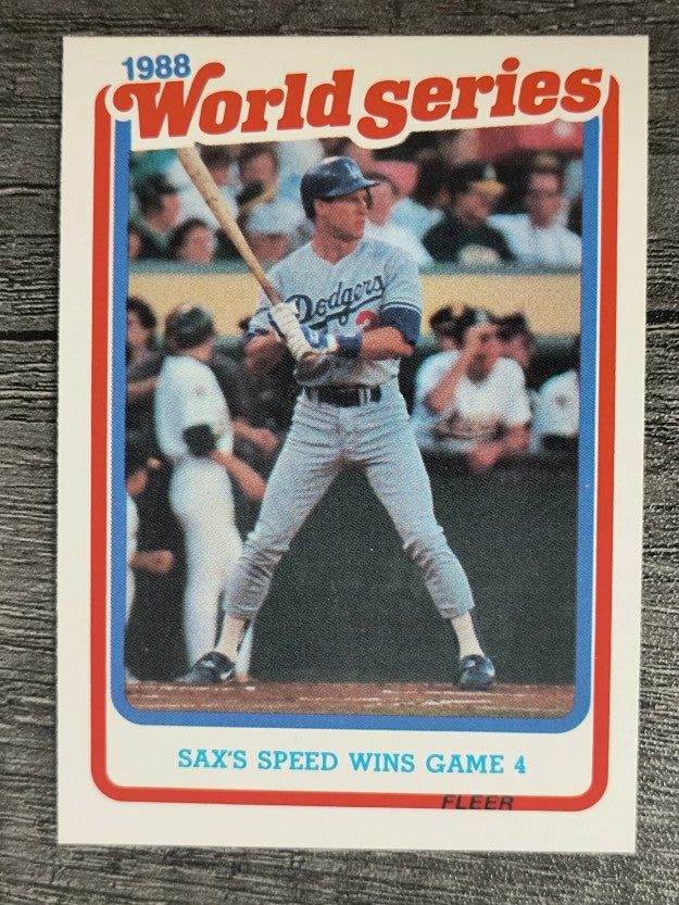 1989 Fleer World Series #9 Steve Sax