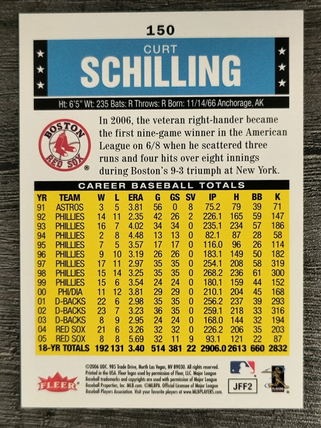 2006 Fleer Tradition #150 Curt Schilling