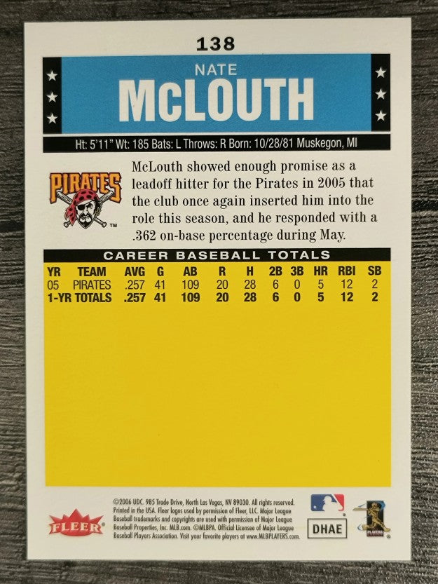 2006 Fleer Tradition #138 Nate McLouth