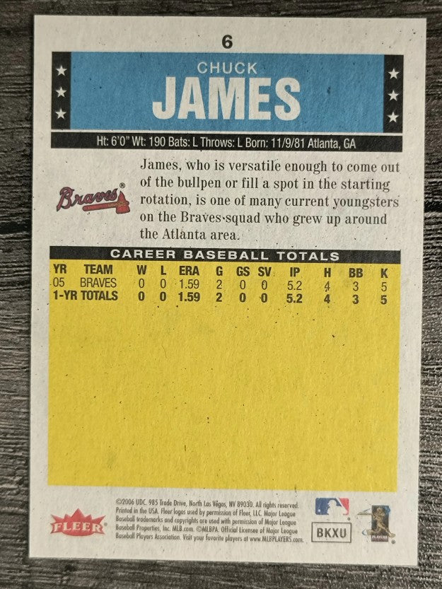 2006 Fleer Tradition Black and White #6 Chuck James