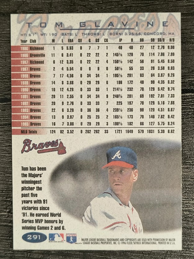 1996 Fleer #291 Tom Glavine