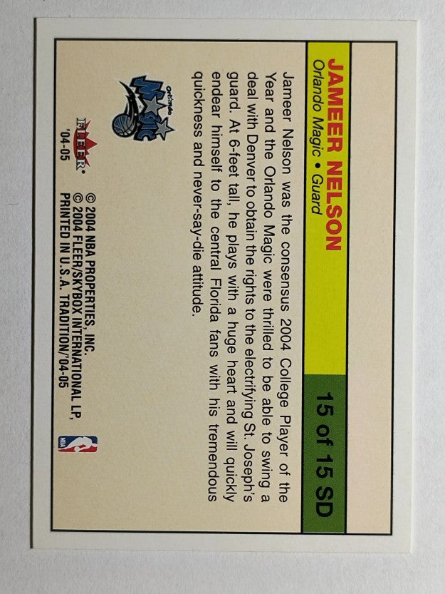 2004-05 Fleer Tradition Signing Day #15 Jameer Nelson