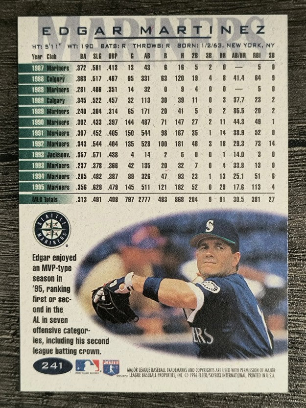 1996 Fleer #241 Edgar Martinez