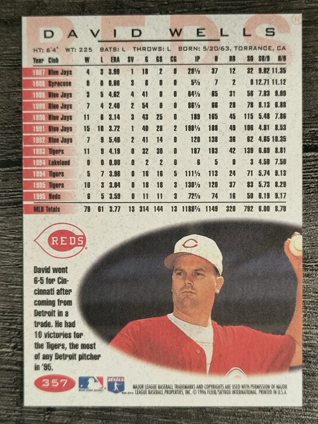 1996 Fleer #357 David Wells
