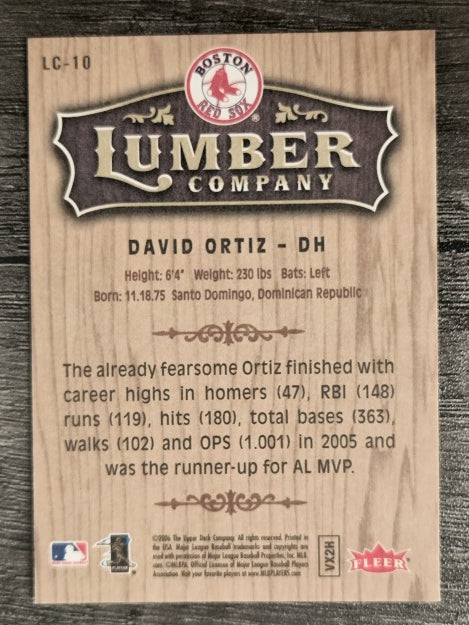 2006 Fleer Lumber Company #LC10 David Ortiz