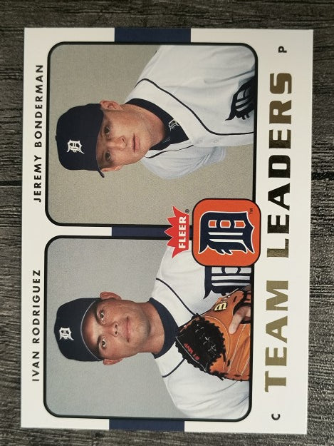 2006 Fleer Team Leaders #TL10 Ivan Rodriguez/Jeremy Bonderman