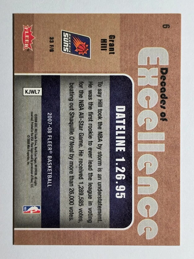 2007-08 Fleer Decades of Excellence #6 Grant Hill