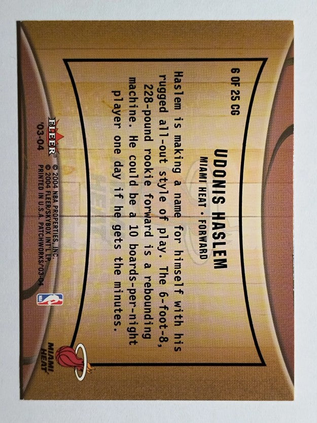 2003-04 Fleer Patchworks Courting Greatness #6 Udonis Haslem