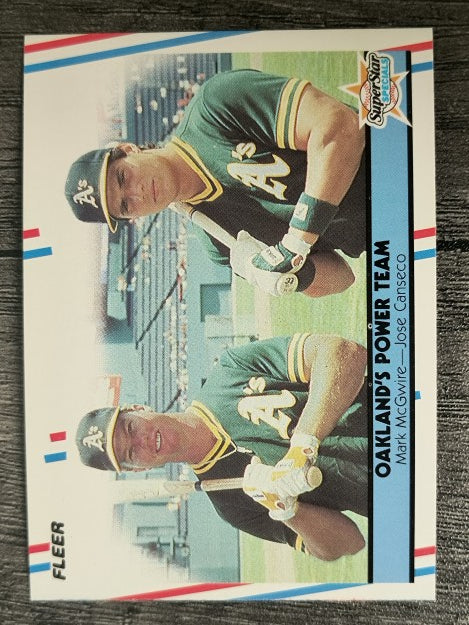 1988 Fleer #624 Mark McGwire/Jose Canseco