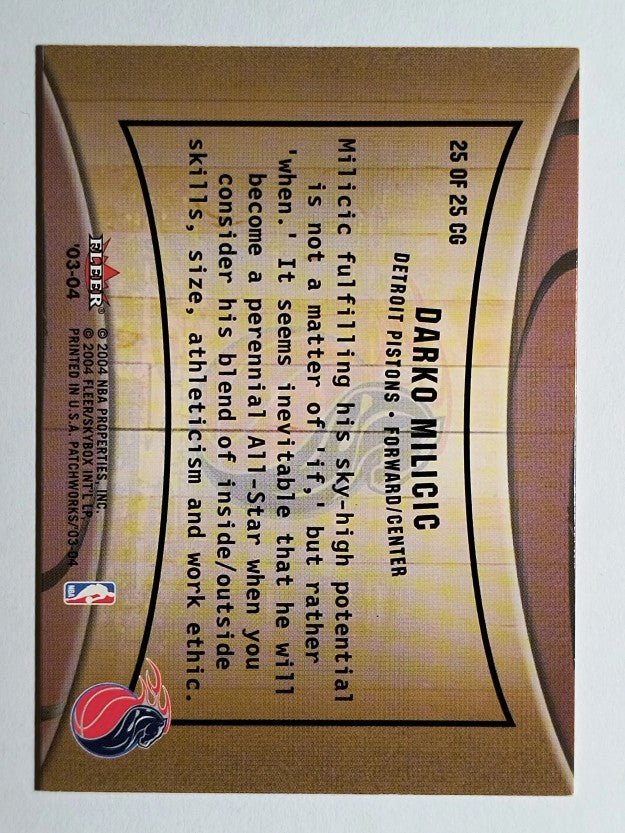 2003-04 Fleer Patchworks Courting Greatness #25 Darko Milicic