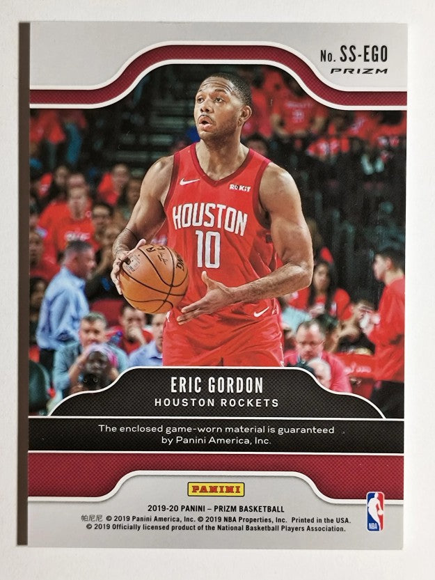 2019-20 Panini Prizm Sensational Swatches Prizms Orange Ice #60 Eric Gordon