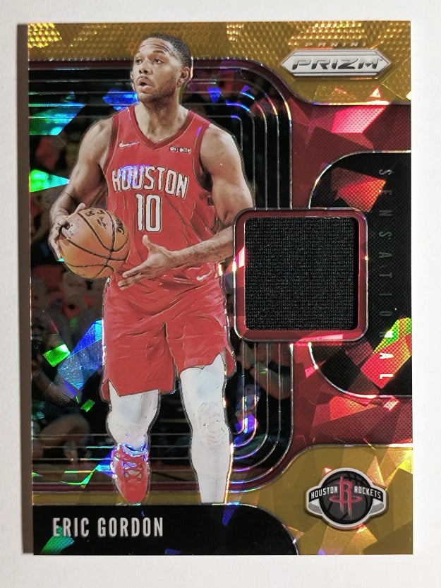 2019-20 Panini Prizm Sensational Swatches Prizms Orange Ice #60 Eric Gordon