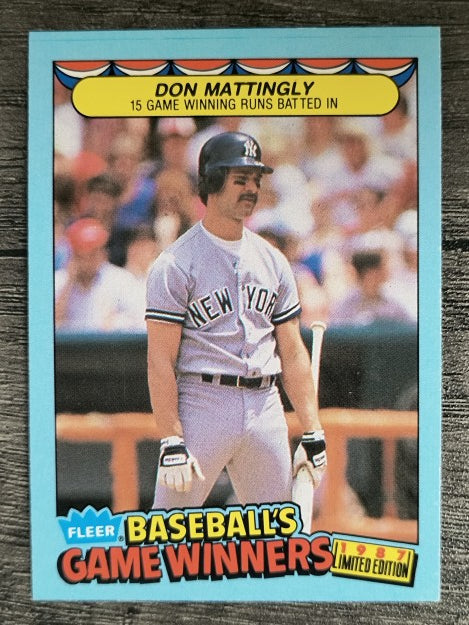 1987 Fleer Game Winners #26 Don Mattingly