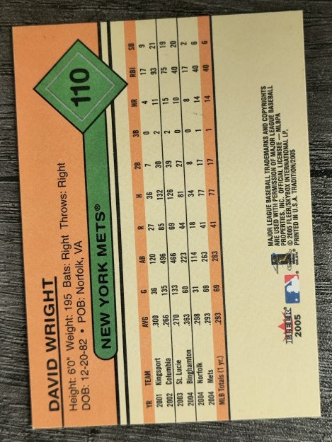 2005 Fleer Tradition #110 David Wright