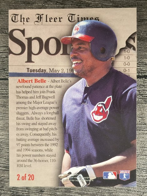 1995 Fleer Update Headliners #2 Albert Belle