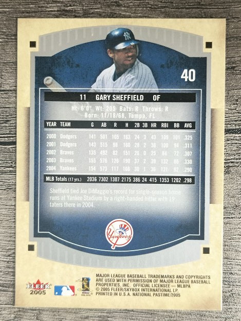 2005 National Pastime #40 Gary Sheffield