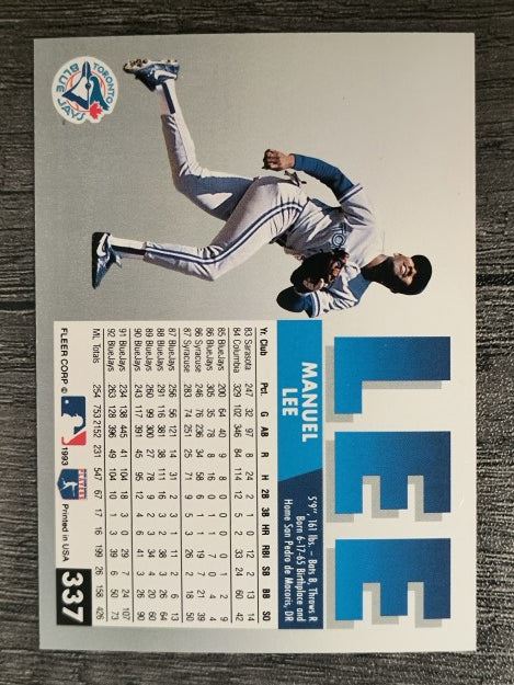 1993 Fleer #337 Manuel Lee