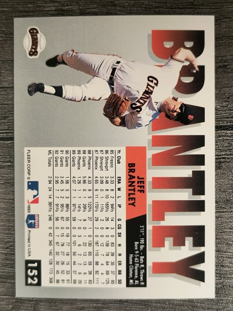 1993 Fleer #152 Jeff Brantley