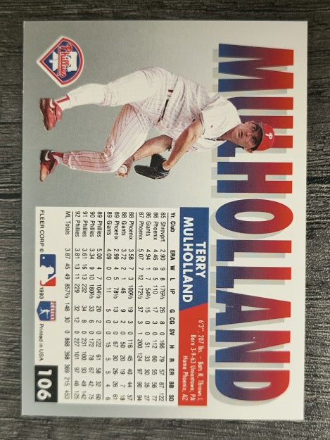1993 Fleer #106 Terry Mulholland