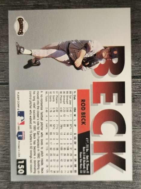 1993 Fleer #150 Rod Beck