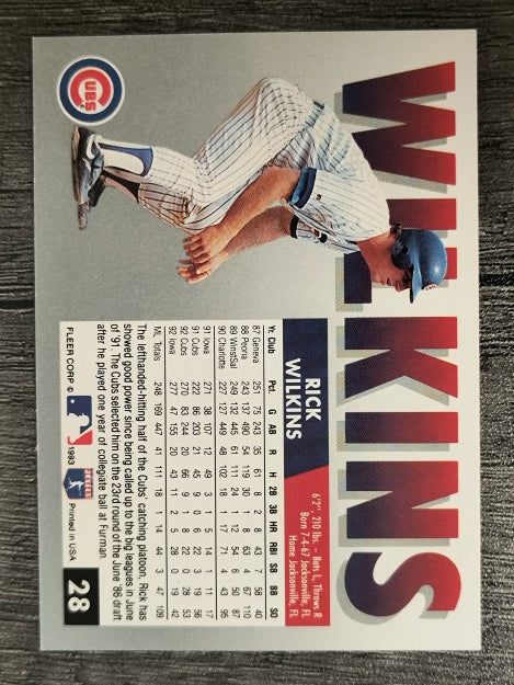 1993 Fleer #28 Rick Wilkins