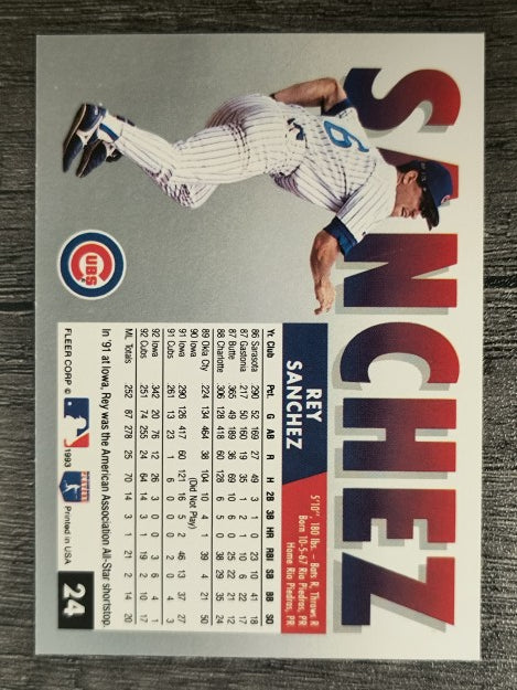 1993 Fleer #24 Rey Sanchez