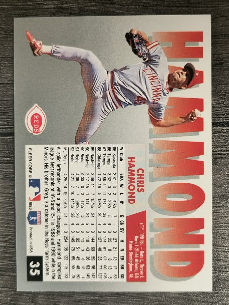 1993 Fleer #35 Chris Hammond