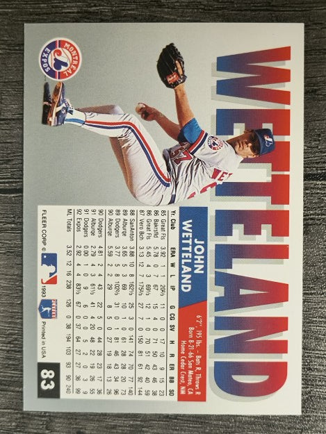 1993 Fleer #83 John Wetteland