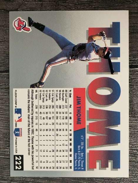 1993 Fleer #222 Jim Thome