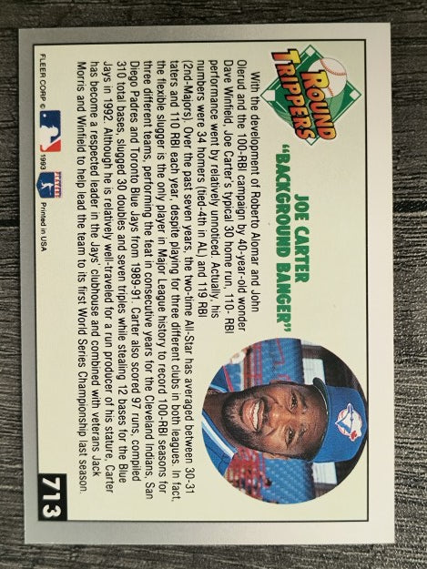 1993 Fleer #713 Joe Carter RT